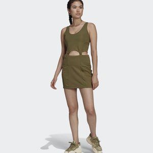 Adidas Always Original Rib Two-In-One sleeveless athletic utility dress